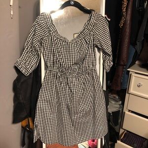 Off the shoulder summer  gingham dress H&M